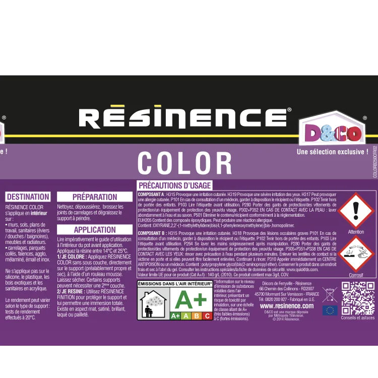 Résine évier color RÉSINENCE, gris étain satiné, 0.5 l