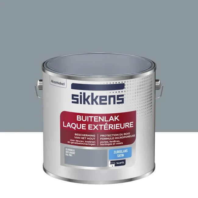 Peinture extérieure bois SIKKENS gris argent satiné 2.5l