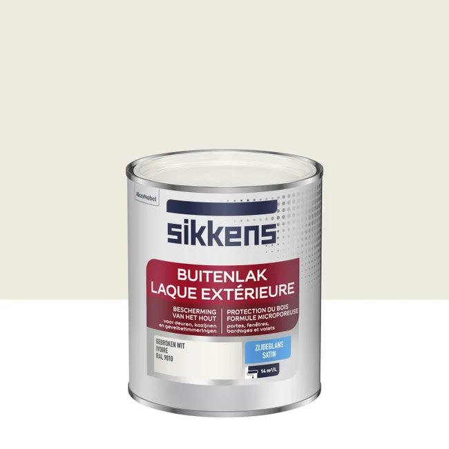 Peinture extérieure bois Laque extérieure SIKKENS ivoire satiné 0.75l