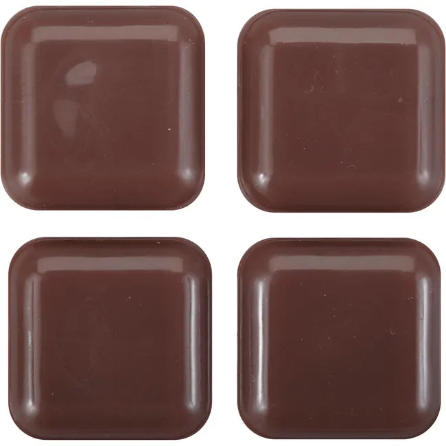 Assortiment 4 Patin de pied de meuble en plastique à clouer 3M l.24 x 24 mm