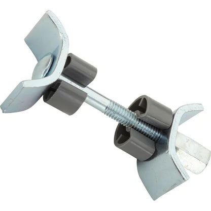 Lot de 2 raccords de plan de travail acier chromé HETTICH, l.65 mm