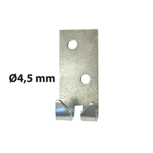 Arrêt chaîne de volet roulant acier zingué, H.45 x L.18 x P.14 mm AFBAT