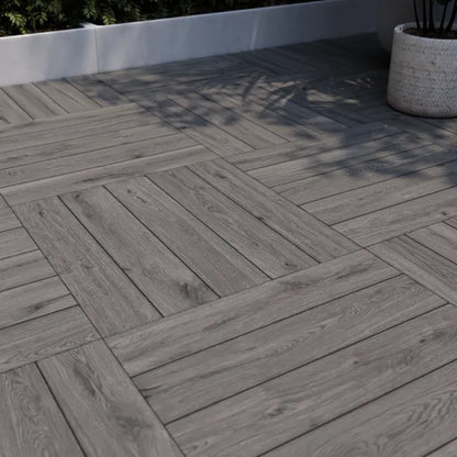 Carrelage sol extérieur effet bois anthracite Yanuka l.60.8 x L.60.8 cm ARTENS