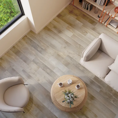 Carrelage sol/mur intérieur effet bois marron naturel Imara l.15 x L.90cm ARTENS