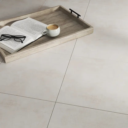 Carrelage sol intérieur / mur intérieur effet béton beige Shala l.45 x L.45 cm A