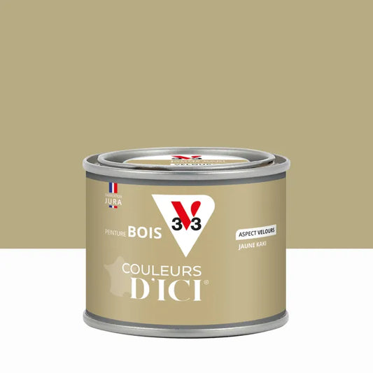 Peinture extérieure bois, volet Couleurs d'ici ® V33 jaune kaki velours 125ml