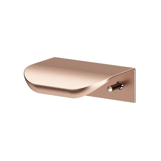 Poignée de meuble Neo, alliage d'aluminium cuivré brossé, entraxe 32 mm
