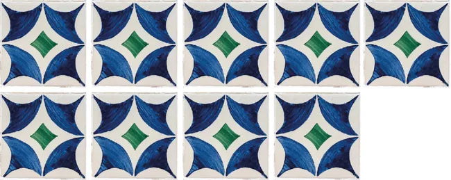Lot de 9 stickers décoratifs carrelage ancien, beige, 10 cm x 10 cm