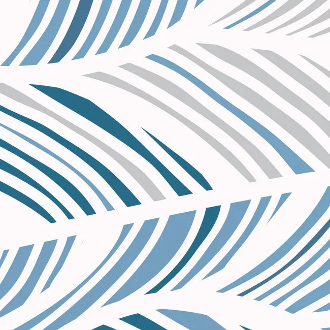 Lot de 12 stickers décoratifs vagues, bleu, 15 cm x 15 cm