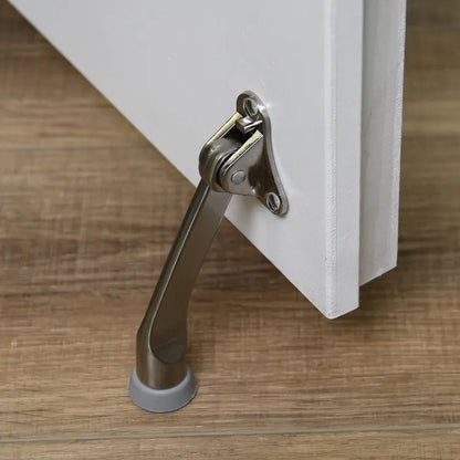 Arrêt de porte CHRISLIGNE acier nickelé gris, mat L.5 x H.13.7 x l.4.2 cm