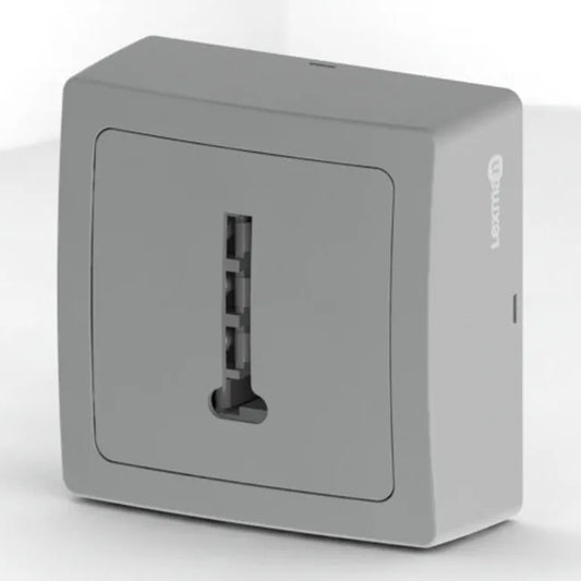 Prise téléphone saillie, complet, LEXMAN Opus, gris aluminium