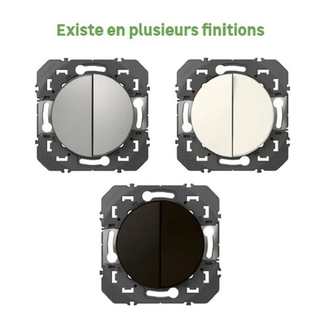 Double poussoir à assembler, LEGRAND Dooxie, noir
