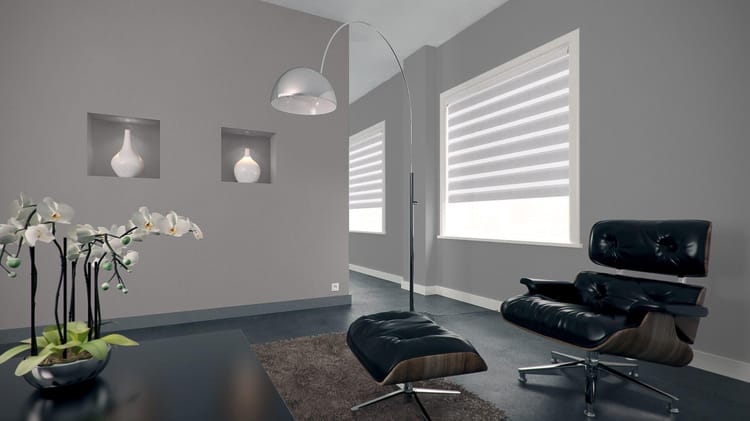 Store enrouleur jour / nuit Navy, gris foncé, 42/45 x 160 cm