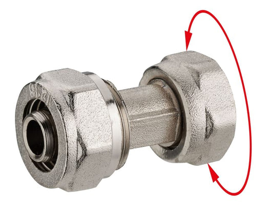 Raccord écrou libre à compression femelle 12/17 (3/8") pour tube multicouche Ø16