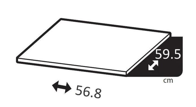 Tablette SPACEO Home, effet chêne naturel H.1.6xl.56.8xP.59.5cm