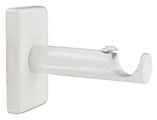 Lot de 2 supports sans reperçage tringle à rideau Design, 20 mm blanc mat IB+