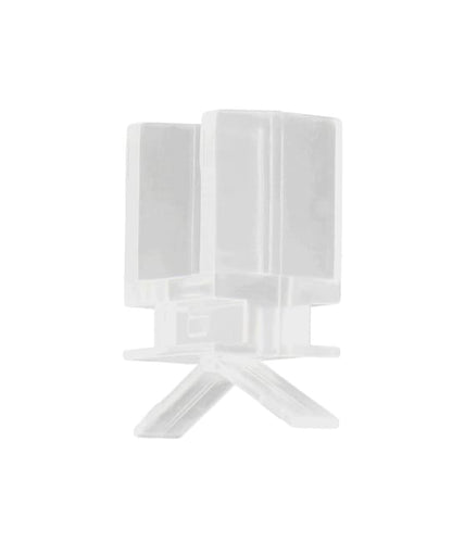 Lot de 4 curseurs en plastique blanc Design rail, L.2.5 cm