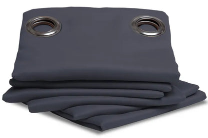Rideau occultant thermique, Moondream nuit d'encre, gris H.300 x l.140 cm