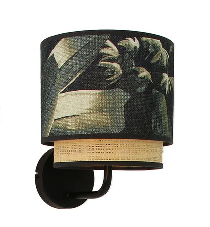 Applique E14, acier / coton, noir, Sagaie, METROPOLIGH