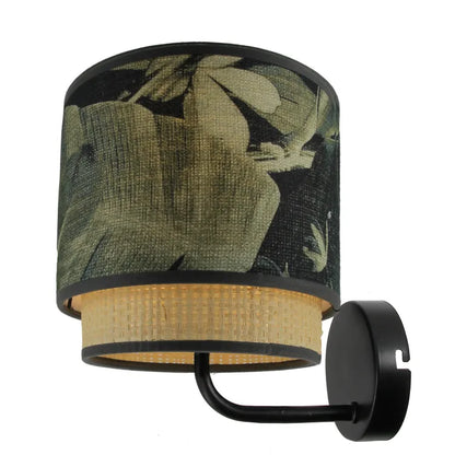 Applique E14, acier / coton, noir, Sagaie, METROPOLIGH