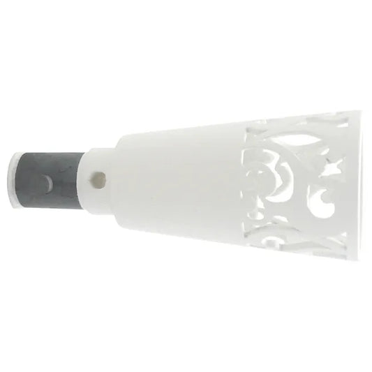 2 embouts pour tringle à rideau, Diam.8 / 10 mm, blanc Cosy, INSPIRE