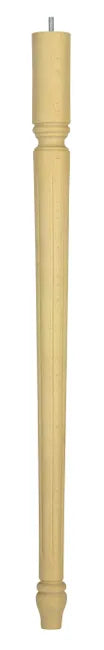 Pied de table Cime Cannele hêtre brut diamètre 4.8 cm x hauteur 71 cm