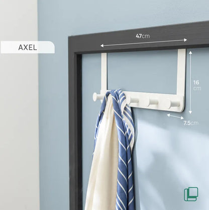 Crochet pour porte, blanc peint Door axel SPACEO