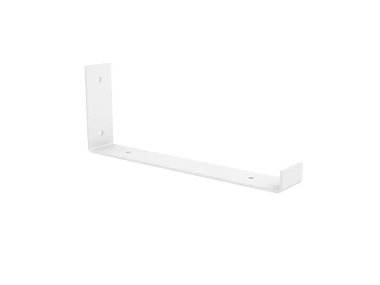 Equerre acier époxy blanc, H.10.3 x P.26 cm