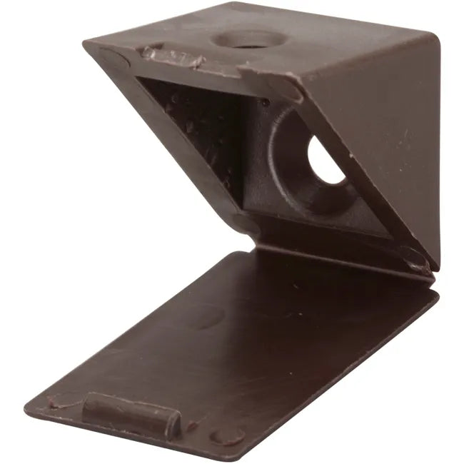 Lot de 4 taquets à visser, plastique brun
