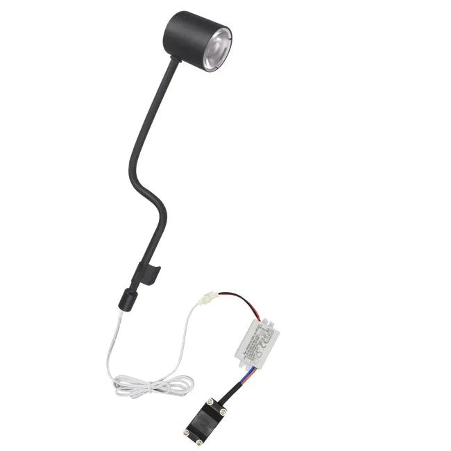 Spot dessus de meuble Sveva, module LED, blanc neutre, noir INSPIRE