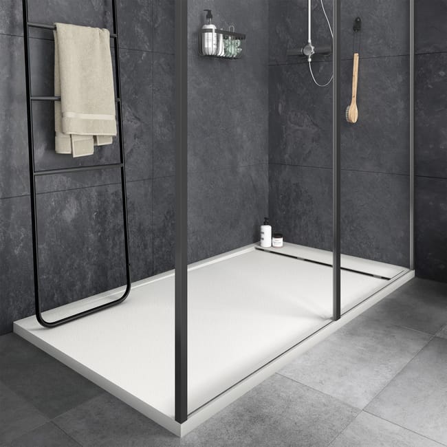 Receveur de douche résine blanc L.160 x l.90 Neo