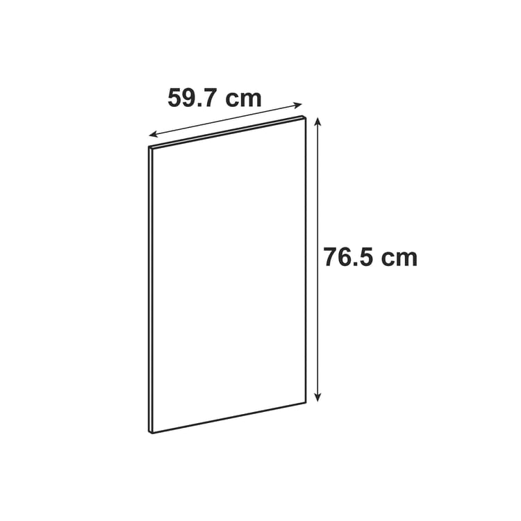 Façade de tiroir de cuisine Toscane blanc mat H.76.8 x l.59.7 cm