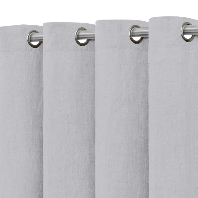 Rideau tamisant, Danae, lin, gris H.280 x l.140 cm INSPIRE
