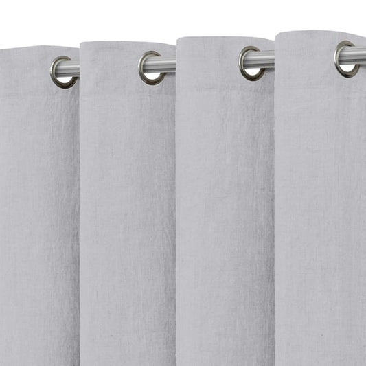 Rideau tamisant, Danae, lin, gris H.280 x l.140 cm INSPIRE