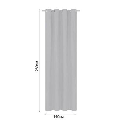 Rideau tamisant, Danae, lin, gris H.280 x l.140 cm INSPIRE