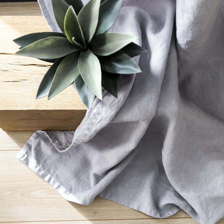 Rideau tamisant, Danae, lin, gris H.280 x l.140 cm INSPIRE