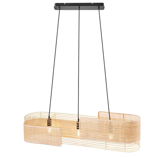 Suspension Jaffna, rotin, beige, E27