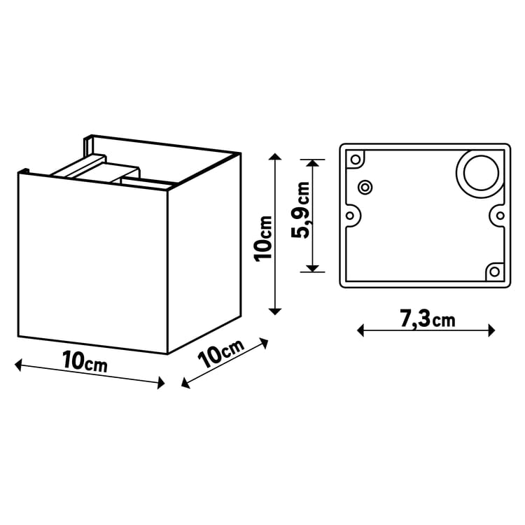 Applique extérieure jeux de lumière, 3 x GU10, Roxbury sable INSPIRE