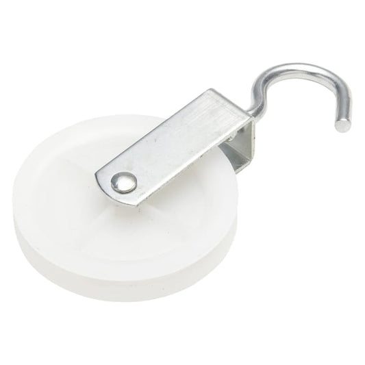 Poulie acier zingué, STANDERS, Diam.75 x L.140 x l.75 mm