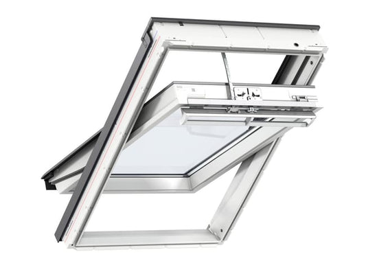 VELUX 78 x 140 électrique confort EverFinish polyuréthane blanc GGU MK08