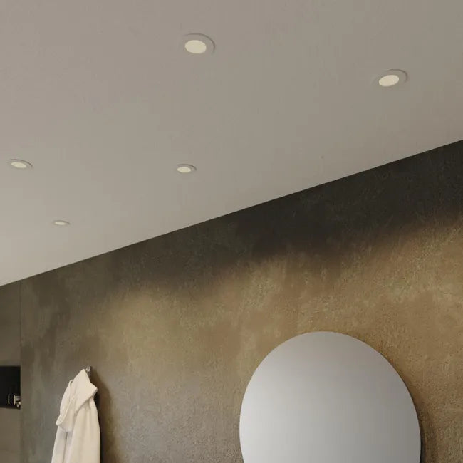 3 spots à encastrer Extraflat led, changement d'intensité et blancs, D8,5 blanc
