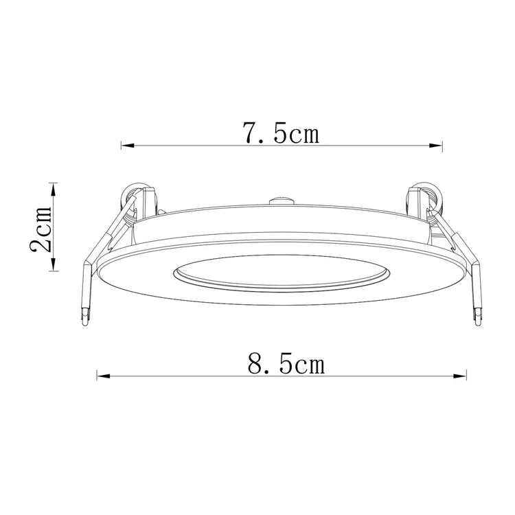3 spots à encastrer Extraflat led, changement d'intensité et blancs, D8,5 blanc