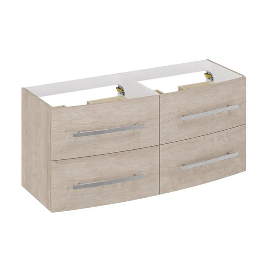 Meuble sous-vasque 4t l.120 x H.53.7 x P.47 cm effet chêne Perla