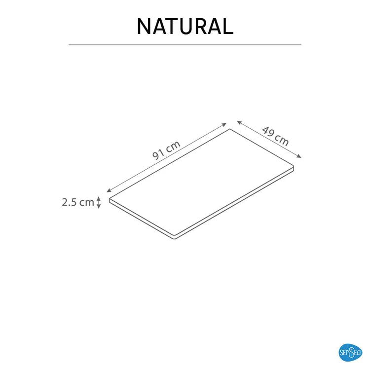 Plan de toilette mdf placage chêne Ep.2.5 x l.90 x H.48.5 cm Natural