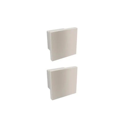 2 boutons de meuble Ithac, zamak gris / argent chromé