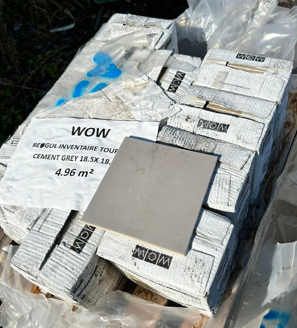 CEMENT GREY 18.5X18.5 WOW