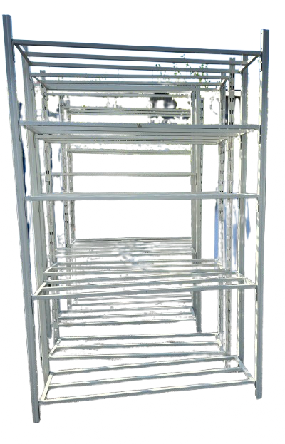 Etagère en métal, grise