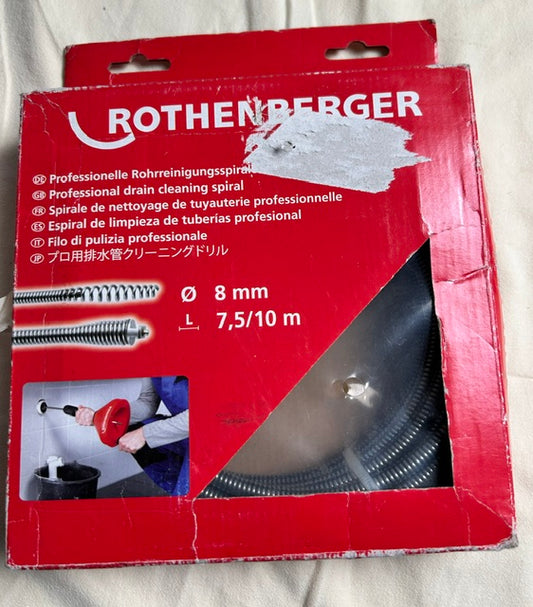 Spirale de nettoyage de tuyauterie professionnelle (Furet de déboucheur) ROTHENBERGER