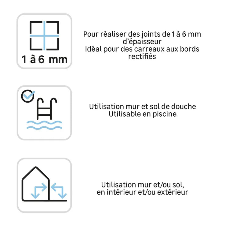 Joint tous types de carrelage et mosaïque AXTON brun chocolat 5kg