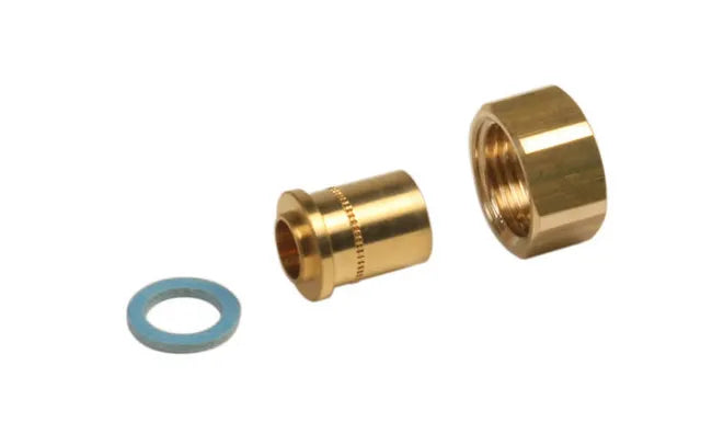 Raccord 2 pièces pour gaz naturel à souder, Femelle x Diam.12 mm, GAZINOX